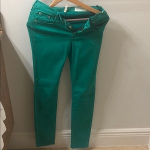 Rag and Bone emerald skinny jeans